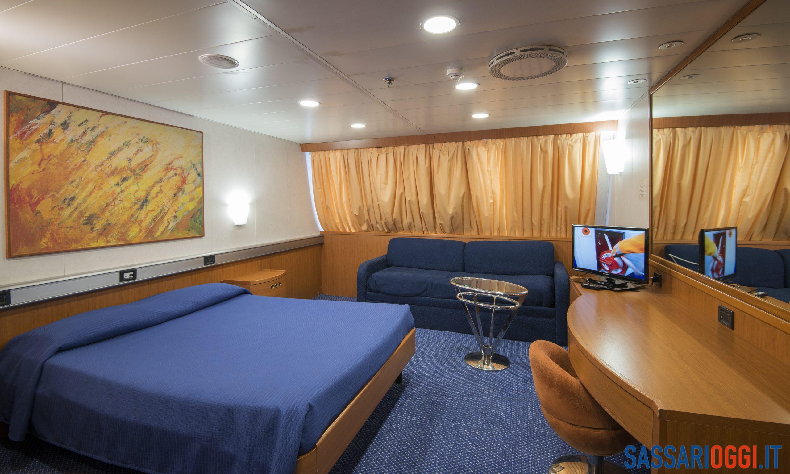 Dalle camere alle suite dormire sulle navi GNV per Porto Torres