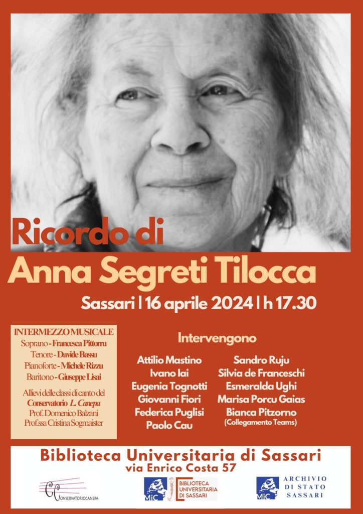 Incontro per ricordare Anna Segreti Tilocca
