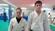 Alessandro Olia e Rossella Fusco, giovani judoka di Sassari