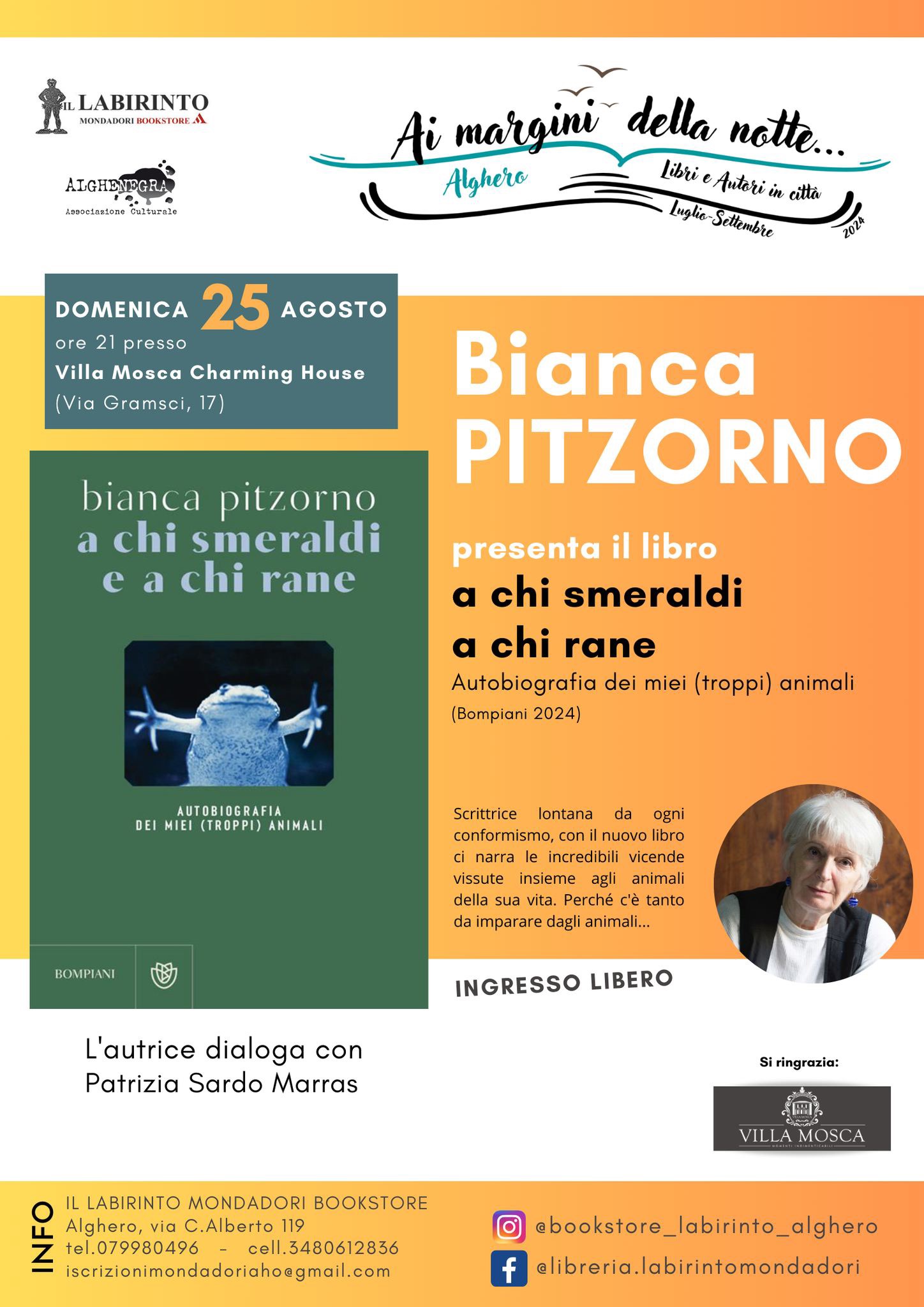 Alghero: Bianca Pitzorno presenta il suo ultimo libro