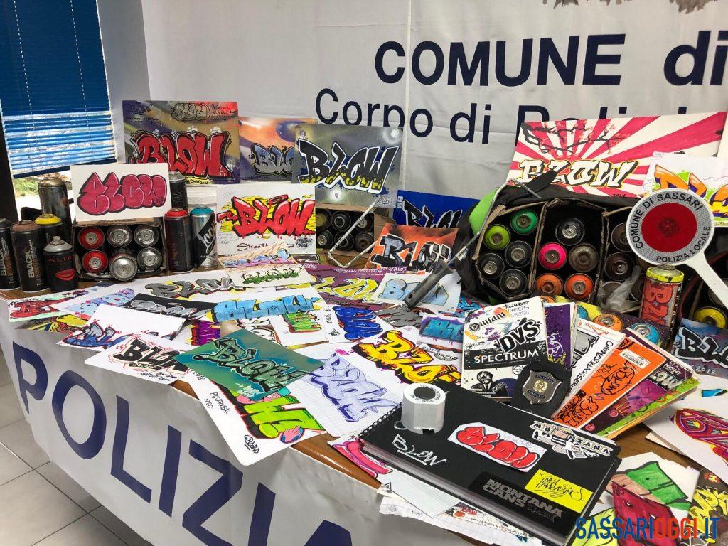 Scritte su chiese e monumenti di Sassari, denunciato writer 37enne