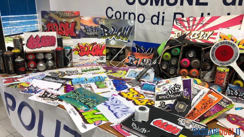 Scritte su chiese e monumenti di Sassari, denunciato writer 37enne