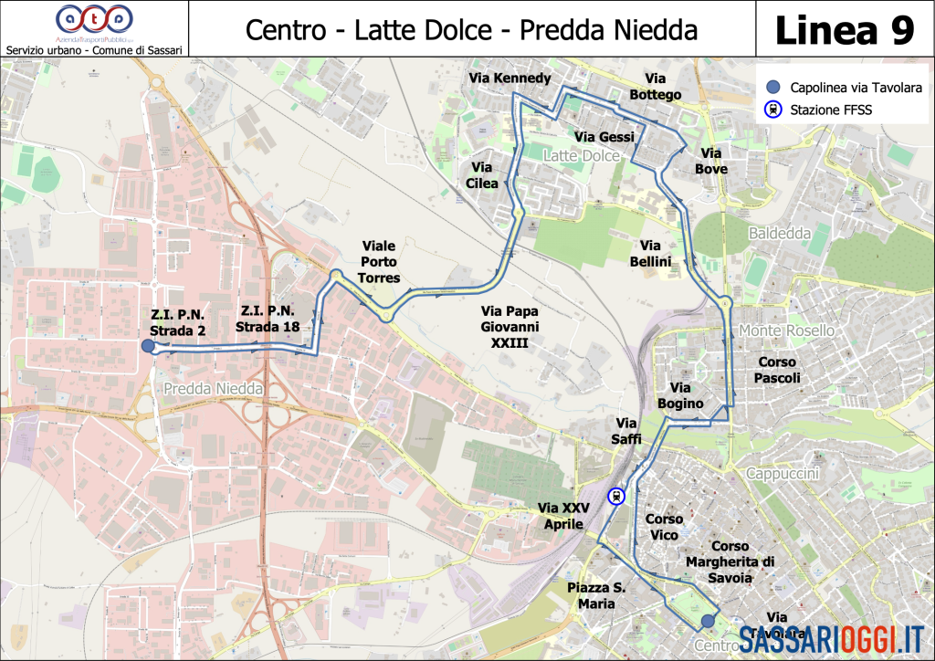 Una nuova linea Atp per collegare la periferia di Sassari
