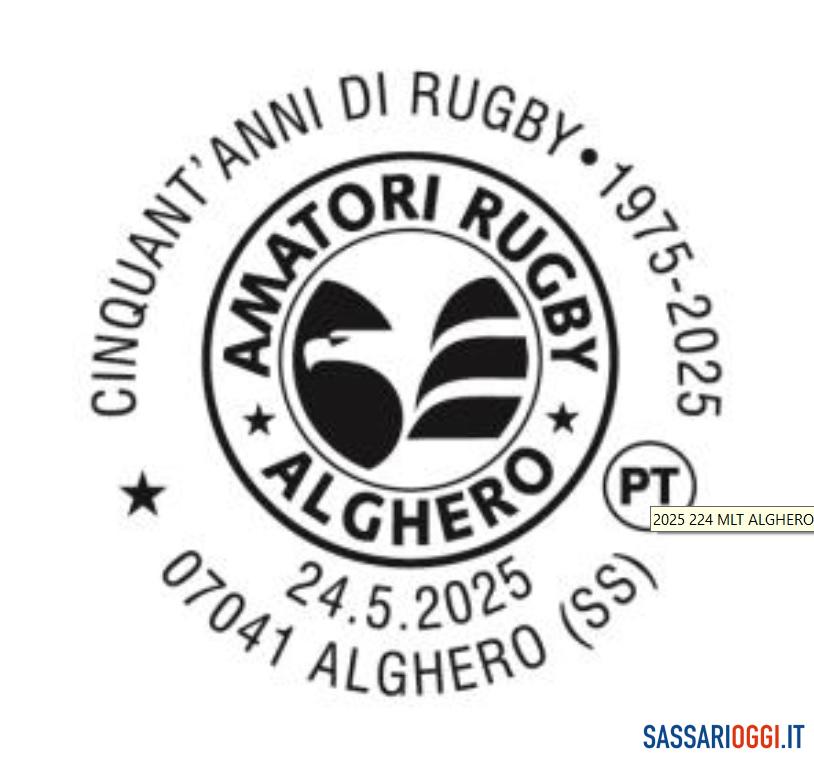 Annullo Filatelico Alghero Rugby