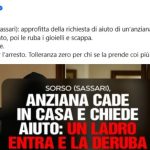 Anziana derubata in casa a Sorso, interviene Matteo Salvini