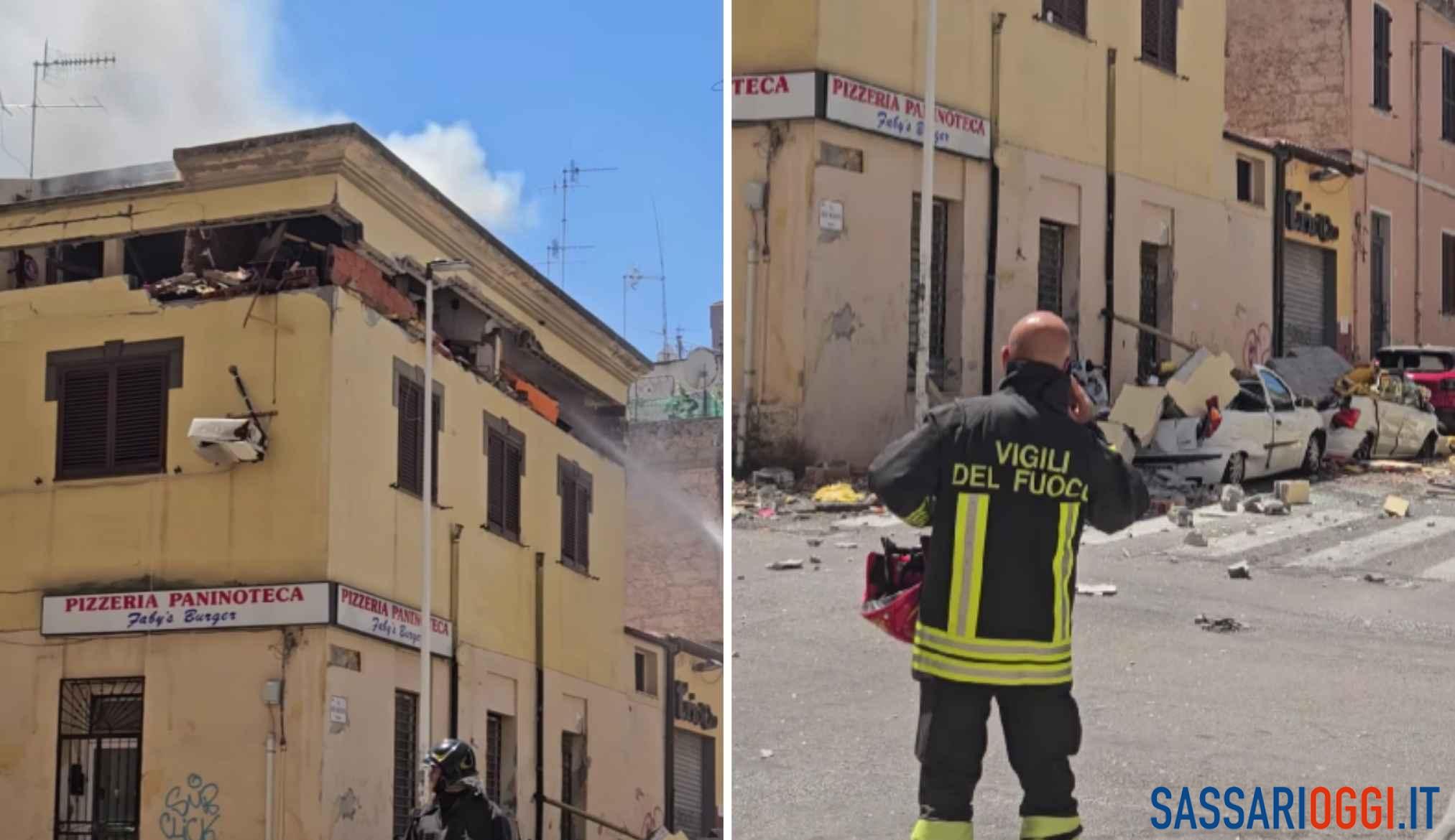 Esplosione palazzo Sassari in via don Minzoni