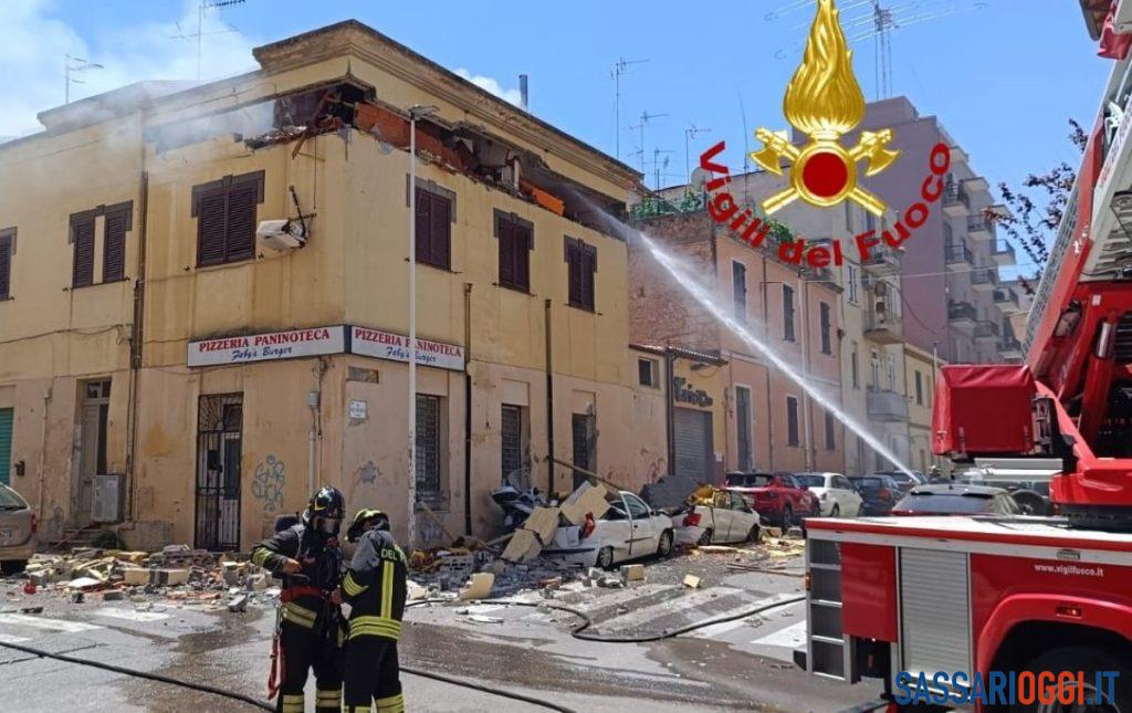 Palazzina esplosa Sassari