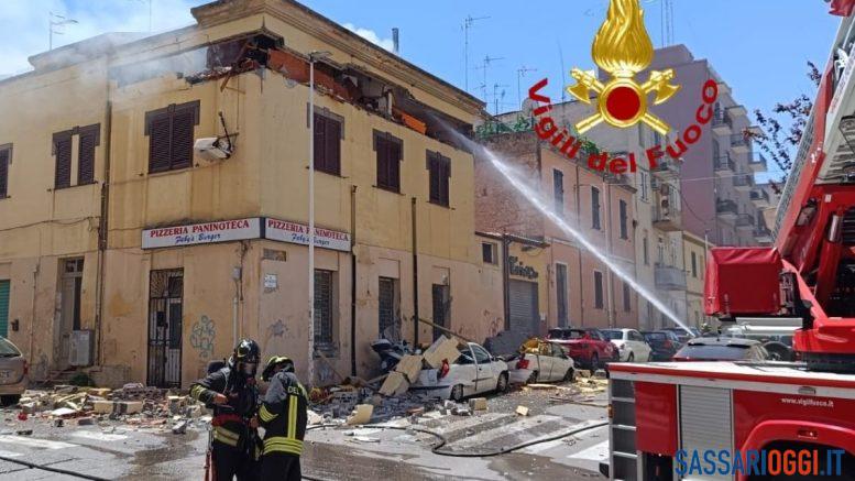 Palazzina esplosa Sassari