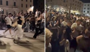 La grande corsa in piazza d'Italia, il rito per la maturità a Sassari