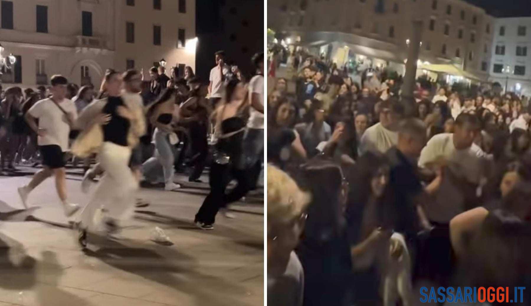 La grande corsa in piazza d'Italia, il rito per la maturità a Sassari