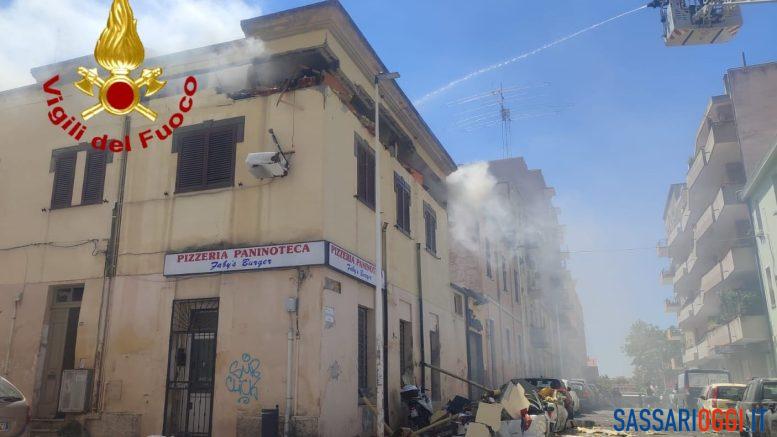 Palazzina esplosione Sassari