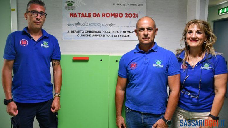 I rappresentanti del Club 4x4 - Realtà virtuale per i piccoli pazienti di Chirurgia pediatrica a Sassari