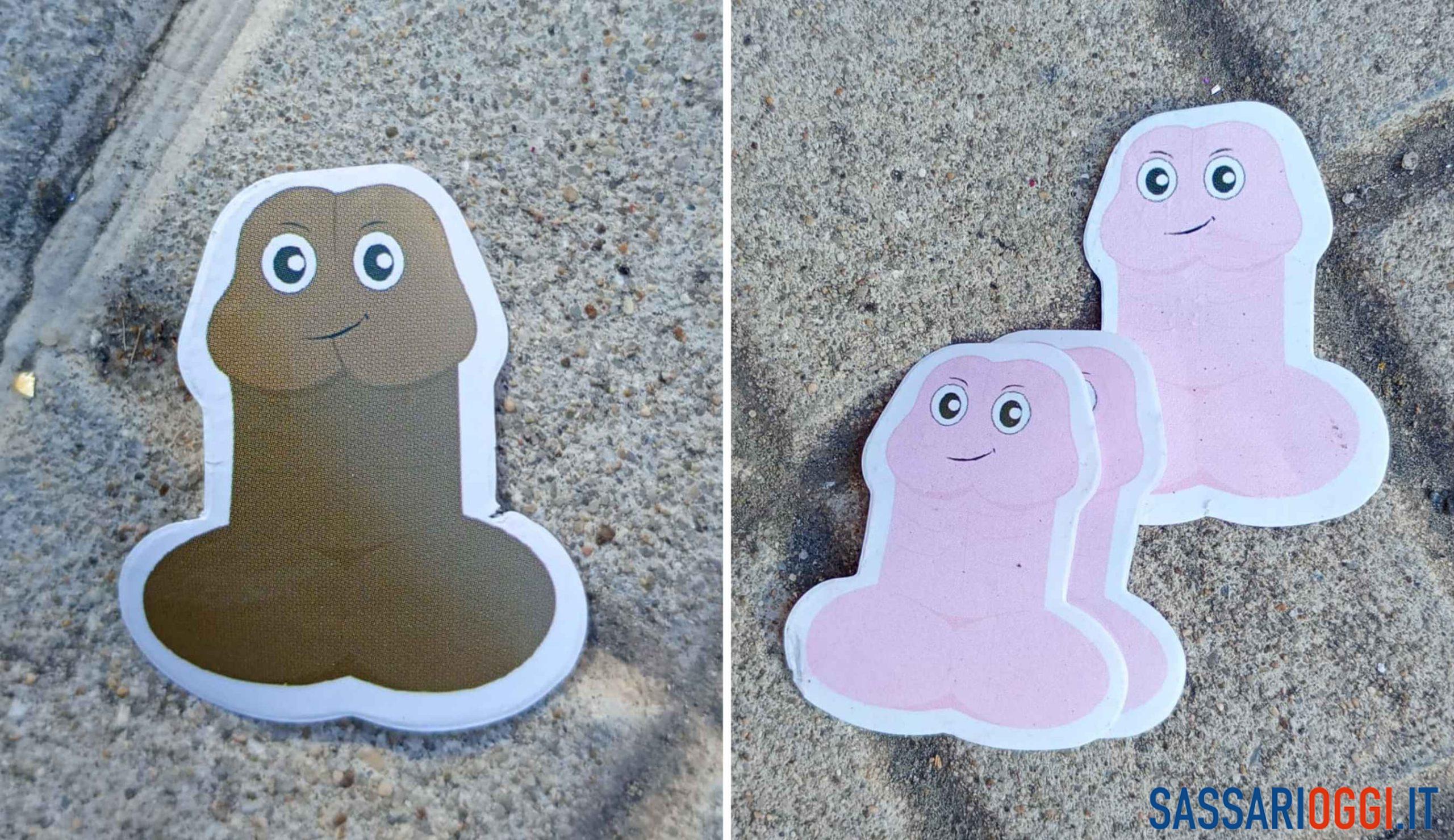 Il centro di Sassari si riempie di strane cartoline a forma di pene