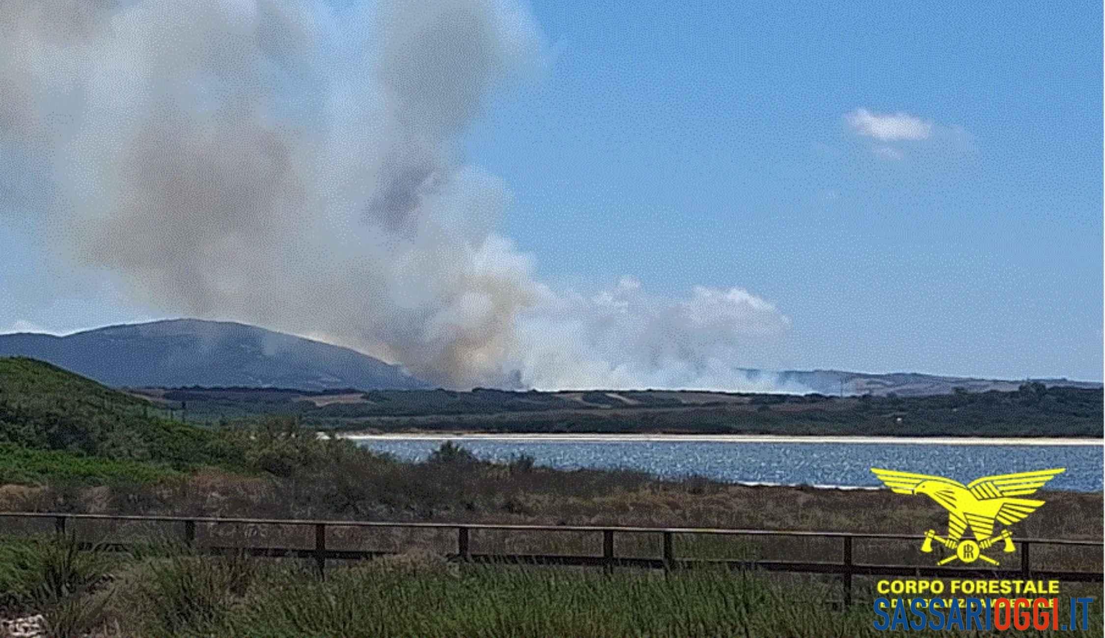 Grosso incendio a Stintino, sul posto due elicotteri