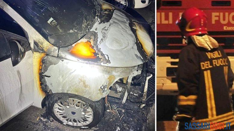Incendio auto Sorso