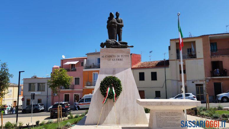 Sorso si fa bella con due nuove piazze, l'omaggio ai Caduti
