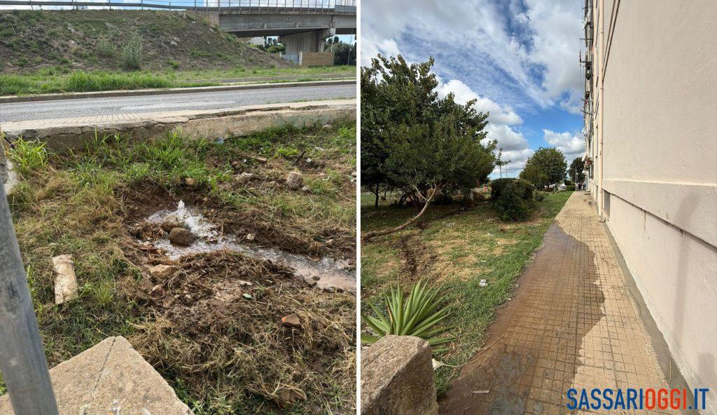 Errore durante i lavori a Sassari, si rompe tubo dell’acqua in via Donizetti
