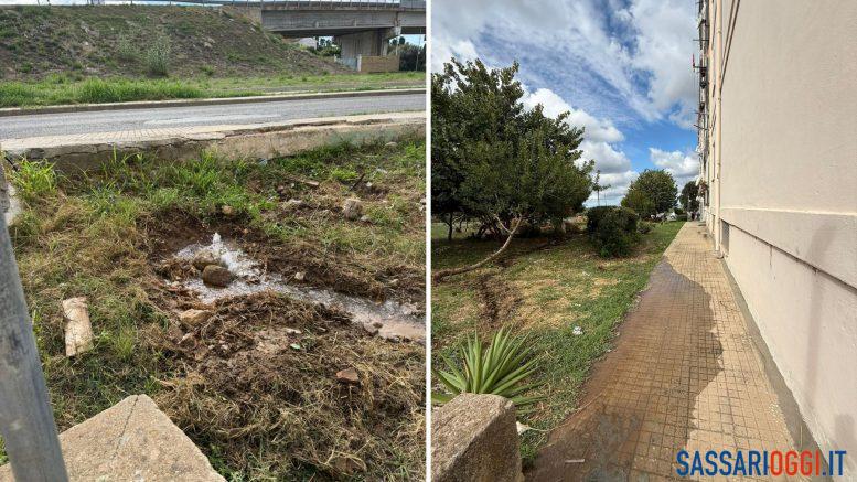 Errore durante i lavori a Sassari, si rompe tubo dell’acqua in via Donizetti