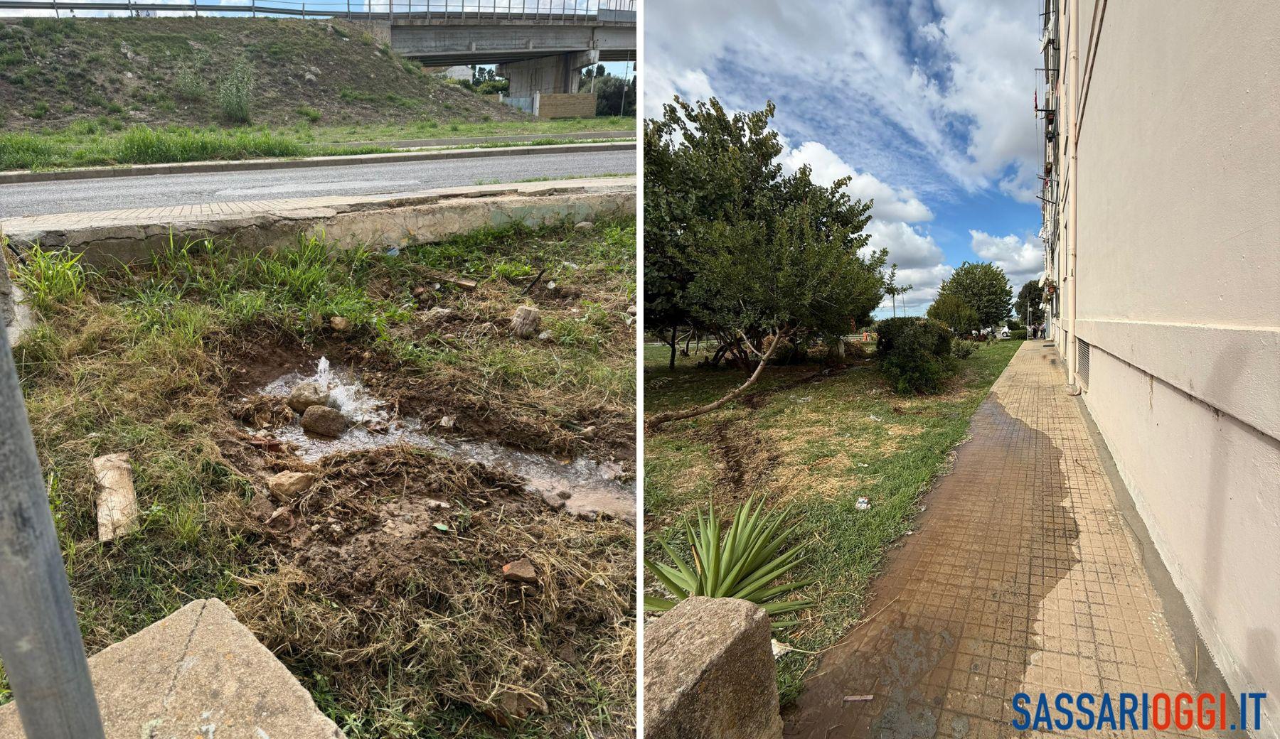 Errore durante i lavori a Sassari, si rompe tubo dell’acqua in via Donizetti