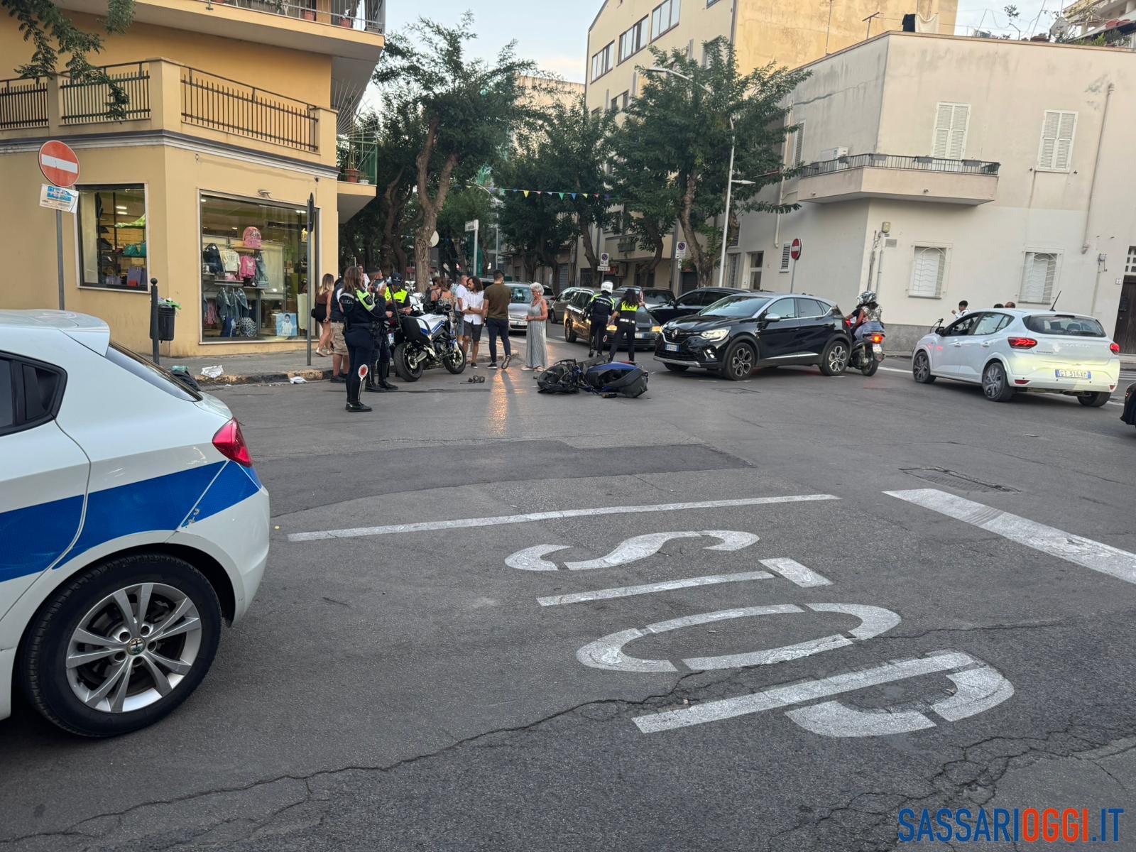 Incidente ad Alghero, il conducente della moto era senza assicurazione