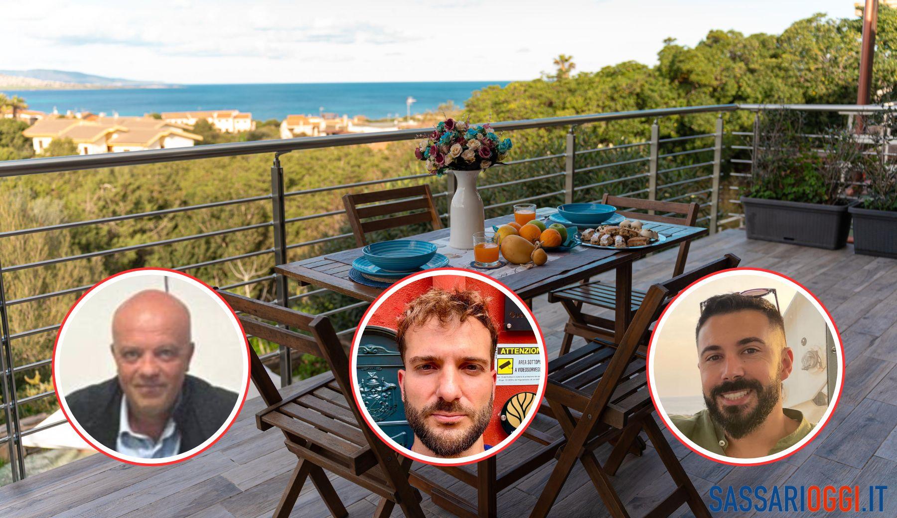 Affitti brevi Sassari, Giuseppe Boccia, Federico Melia, Manuel Ardisson