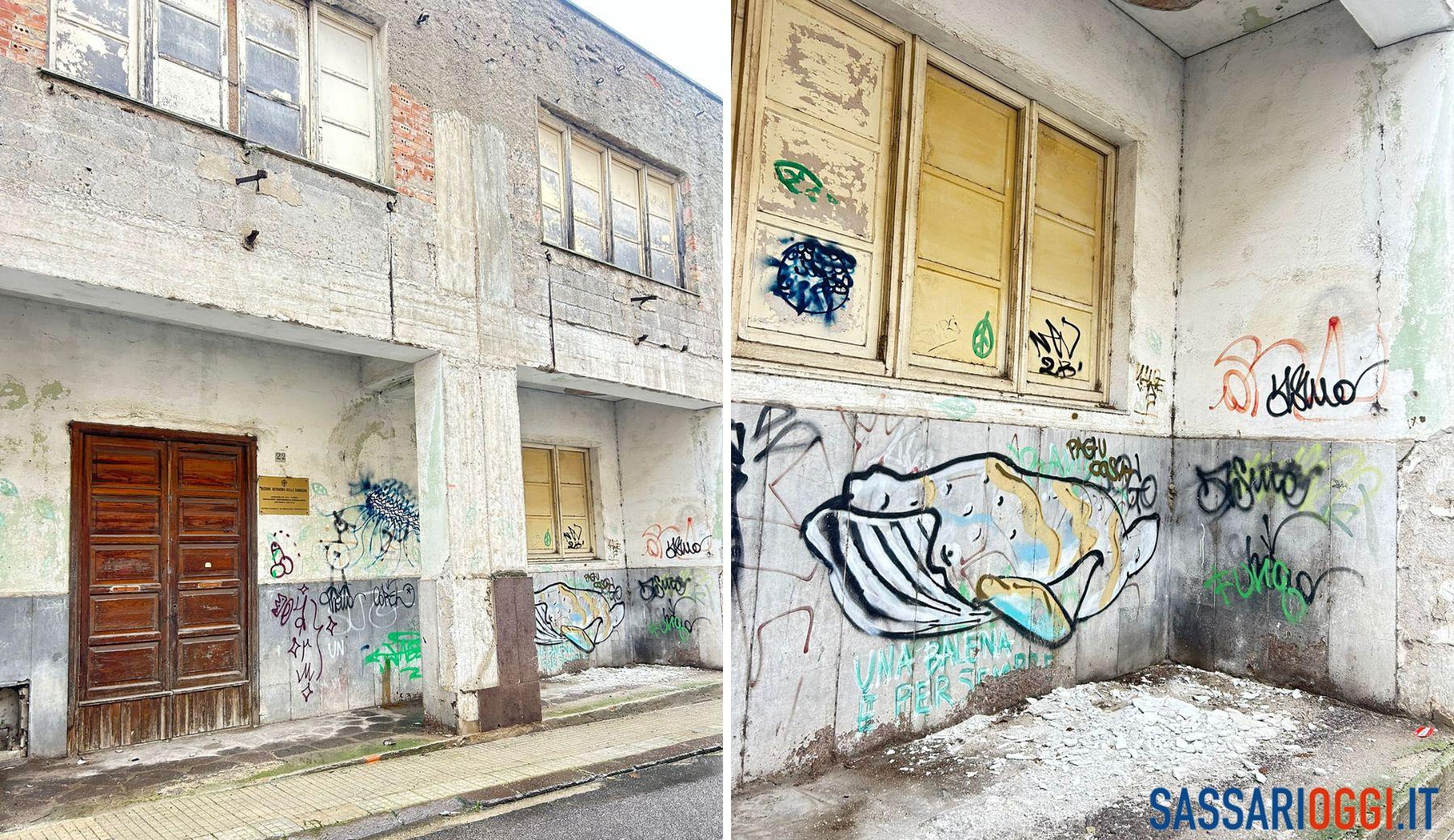 A Sassari il palazzo dell’assessorato al Lavoro è in totale abbandono