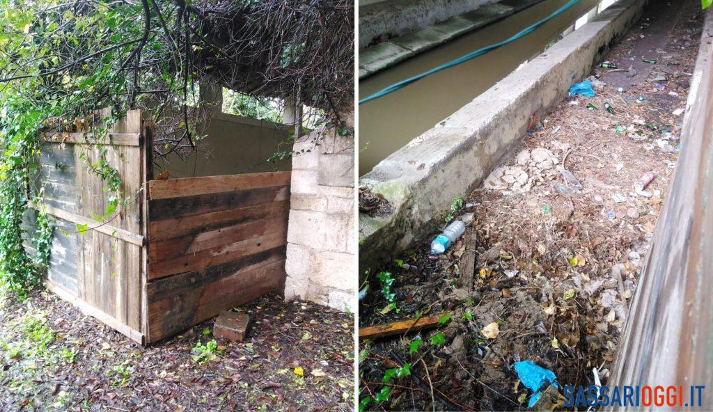 Degrado e incuria nell'antico lavatoio di Rosello a Sassari