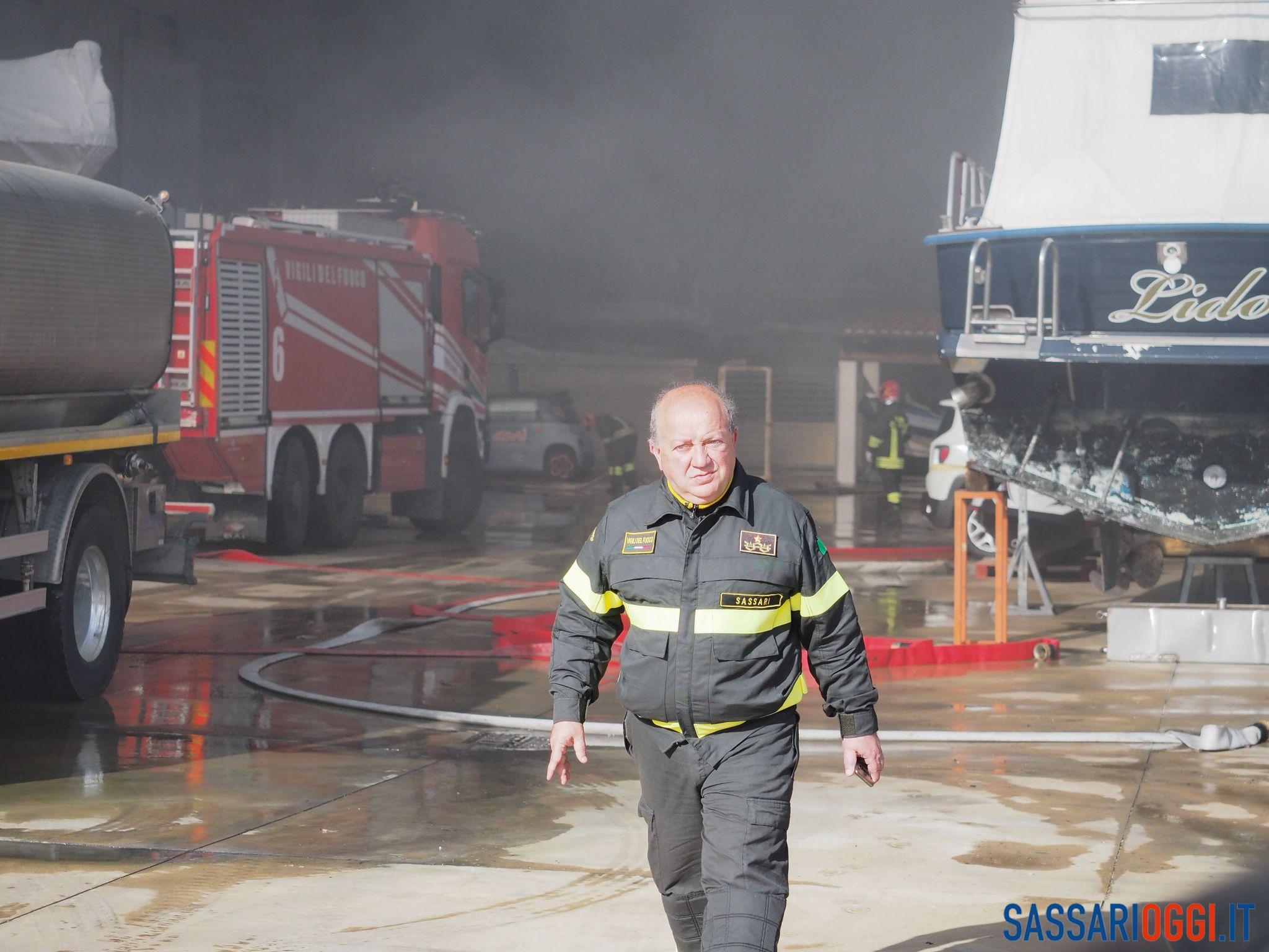 Antonio Giordano comandante vigili del fuoco Sassari