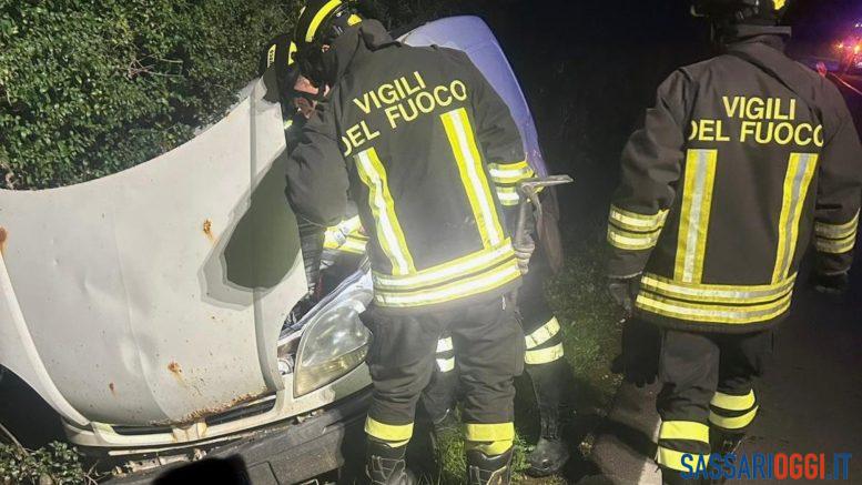 Grave incidente sulla provinciale per Sassari, tre feriti