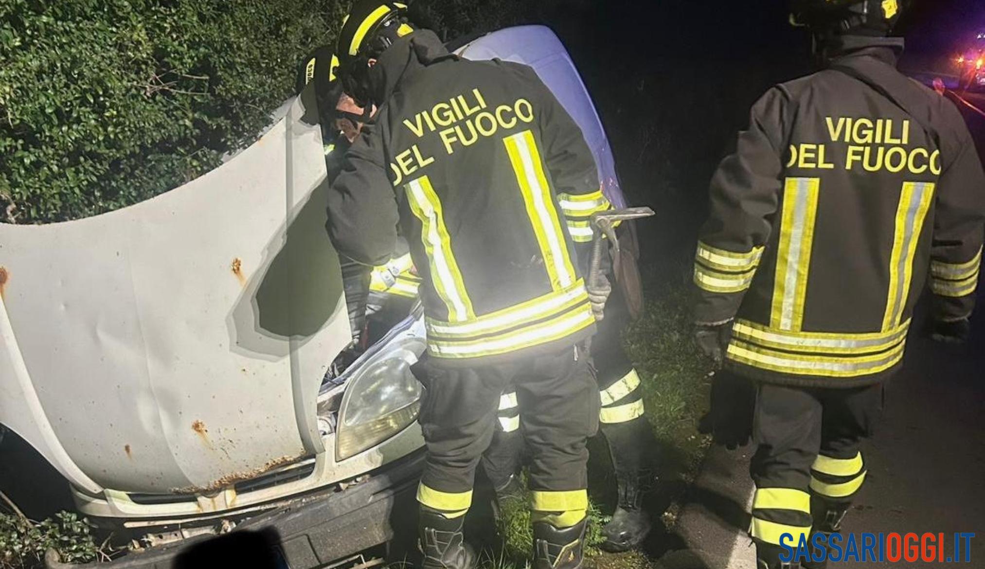 Grave incidente sulla provinciale per Sassari, tre feriti