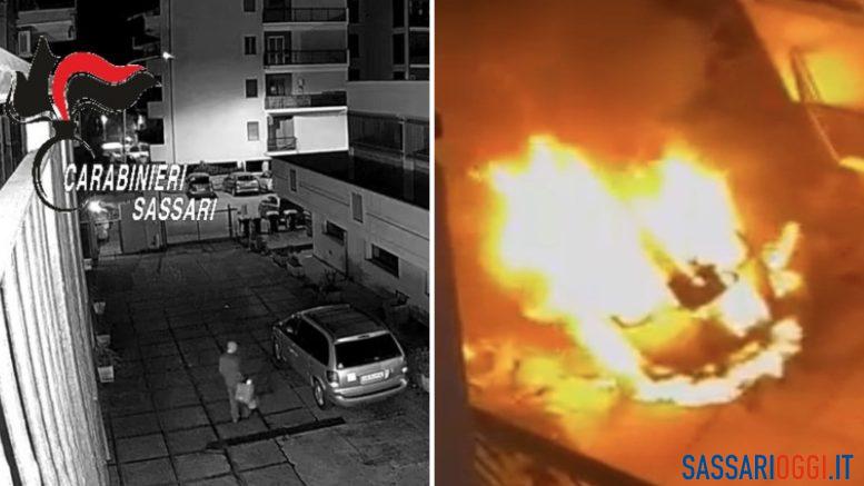 Piromane di Sassari incastrato dalle telecamere, ora è a Bancali