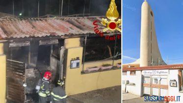 Incendio bar Li Punti Sassari