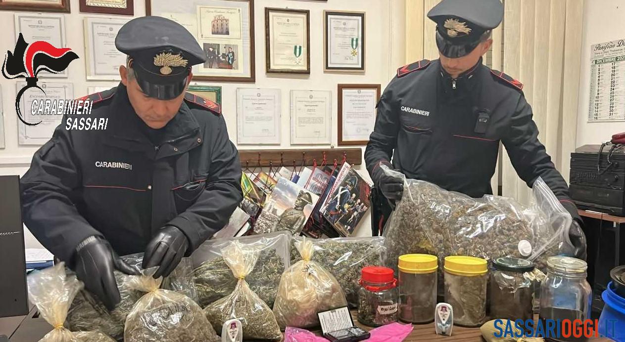 Spaccio di droga a Bonnanaro, arrestato uomo con 8 chili di marijuana