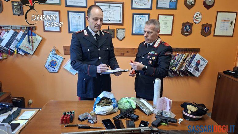 Droga e armi, arrestati due giovani a Ittiri