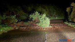 Frana sulla strada Bosa-Alghero