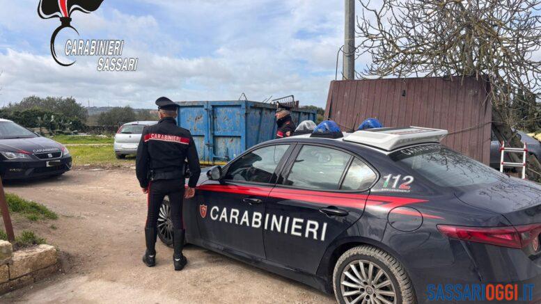 Discarica abusiva campagne carabinieri Sassari