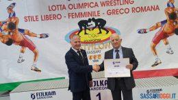 Il maestro Giovannino Fais con Enzo Piroddu