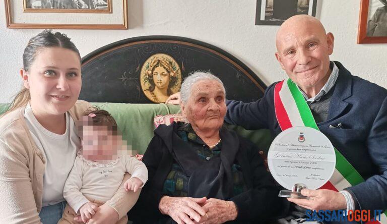 Festa a Giave per i 100 anni di Giovanna Maria Scodino