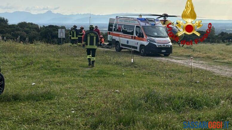 Grave incidente nelle campagne, feriti uno trasferito a Sassari