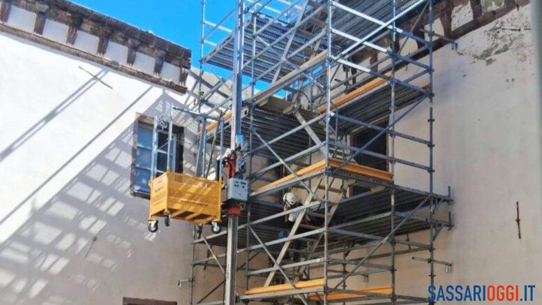 Lavori chiesa della Madonna del Carmine a Bosa