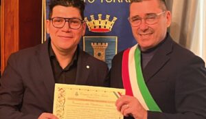 Rafael Ivan Fonseca Badilla e Massimo Mulas sindaco di Porto Torres