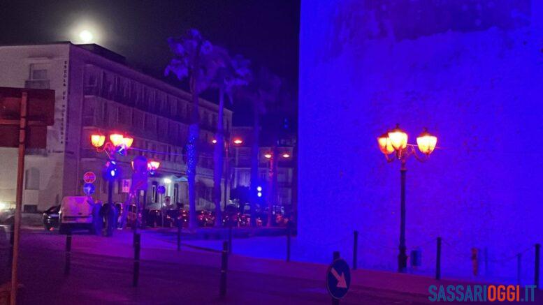 Giornata dell'Autismo, la Torre Sulis di Alghero si illumina di blu