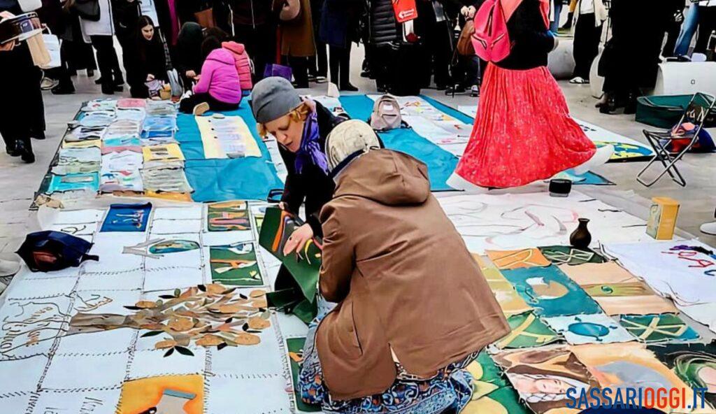 A Sassari mani e stoffe per l’Arazzo della Pace verso Roma