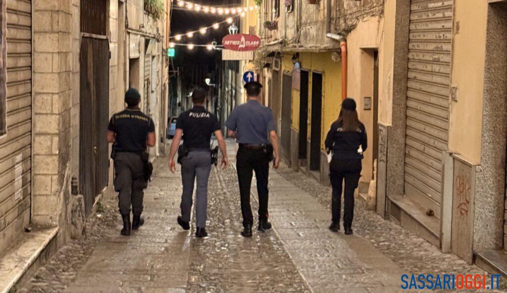 Maxi controllo interforze nel centro storico e alla stazione di Sassari