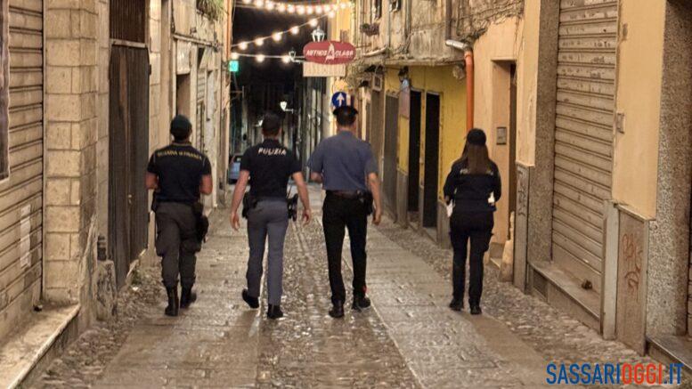 Controlli Forze dell'Ordine centro storico Sassari