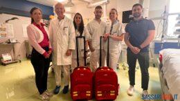 Due zaini attrezzati in dono alla terapia intensiva dell’Aou Sassari