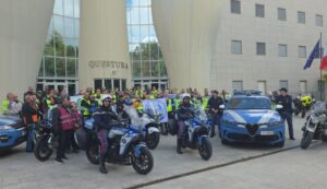 Il tour nazionale del Motoclub Polizia di Stato fa tappa nel Sassarese
