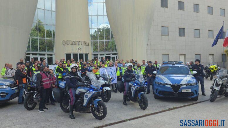 Il tour nazionale del Motoclub Polizia di Stato fa tappa nel Sassarese