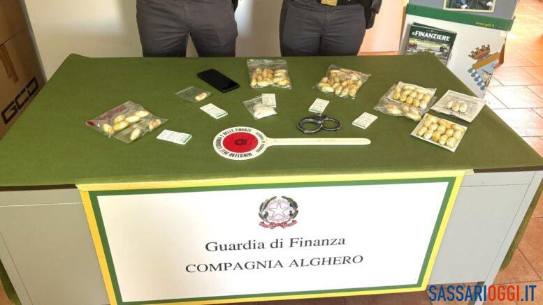 Ovuli cocaina arrestato Alghero
