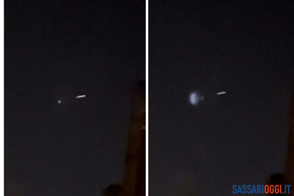 Luci nel cielo di Sorso durante il concerto del Primo maggio